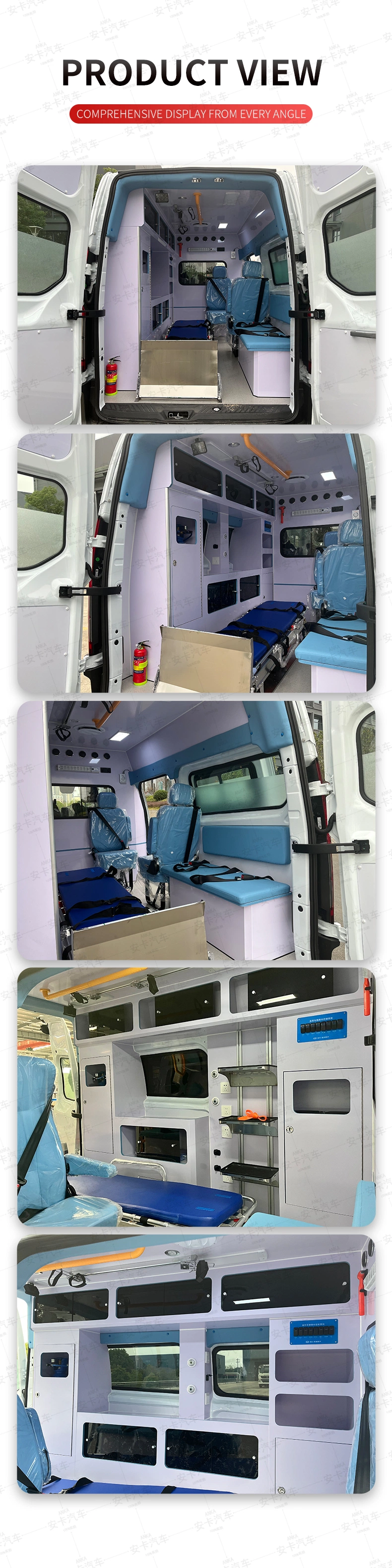 New Brand Medical Vehicle Rhd Diesel Ambulance Car Price with Light Bar