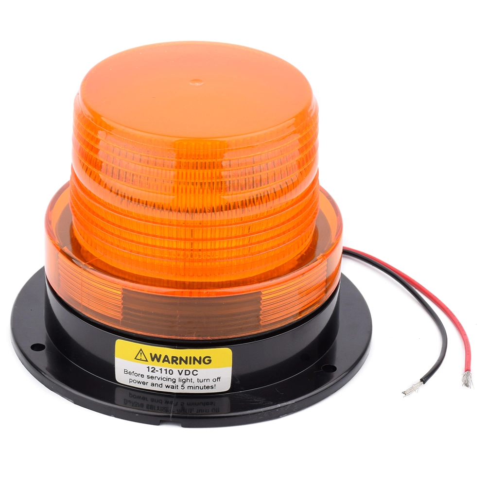 DC12V-110V Amber Emergency Strobe Beacon Light, LED Warning Light for Vehicles Truck