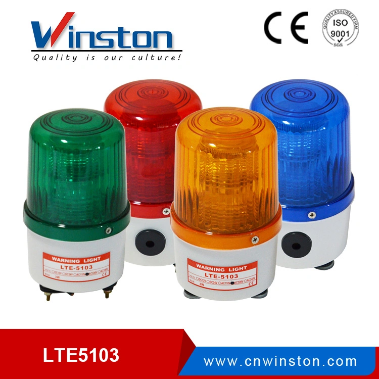 Lte-5106 LED Stroboscopic Warning Light DC12V 24V AC110V 220V