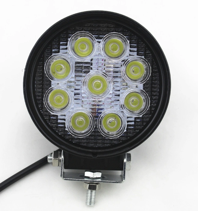 High Performance Quality Powerful Round or Square Ultra Offroad Lamp Car Truck ATV Flood Beam Sport LED 27W 9 LED