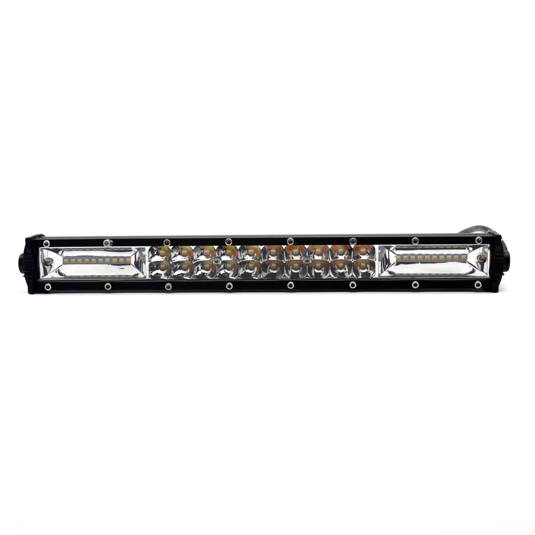 Mini Size L2s LED Light Bar 60W Combo Beam 10V-30V 2 Rows 3030 Chips Dual Color 6000K/3000K IP67 Waterproof Light Bar for SUV