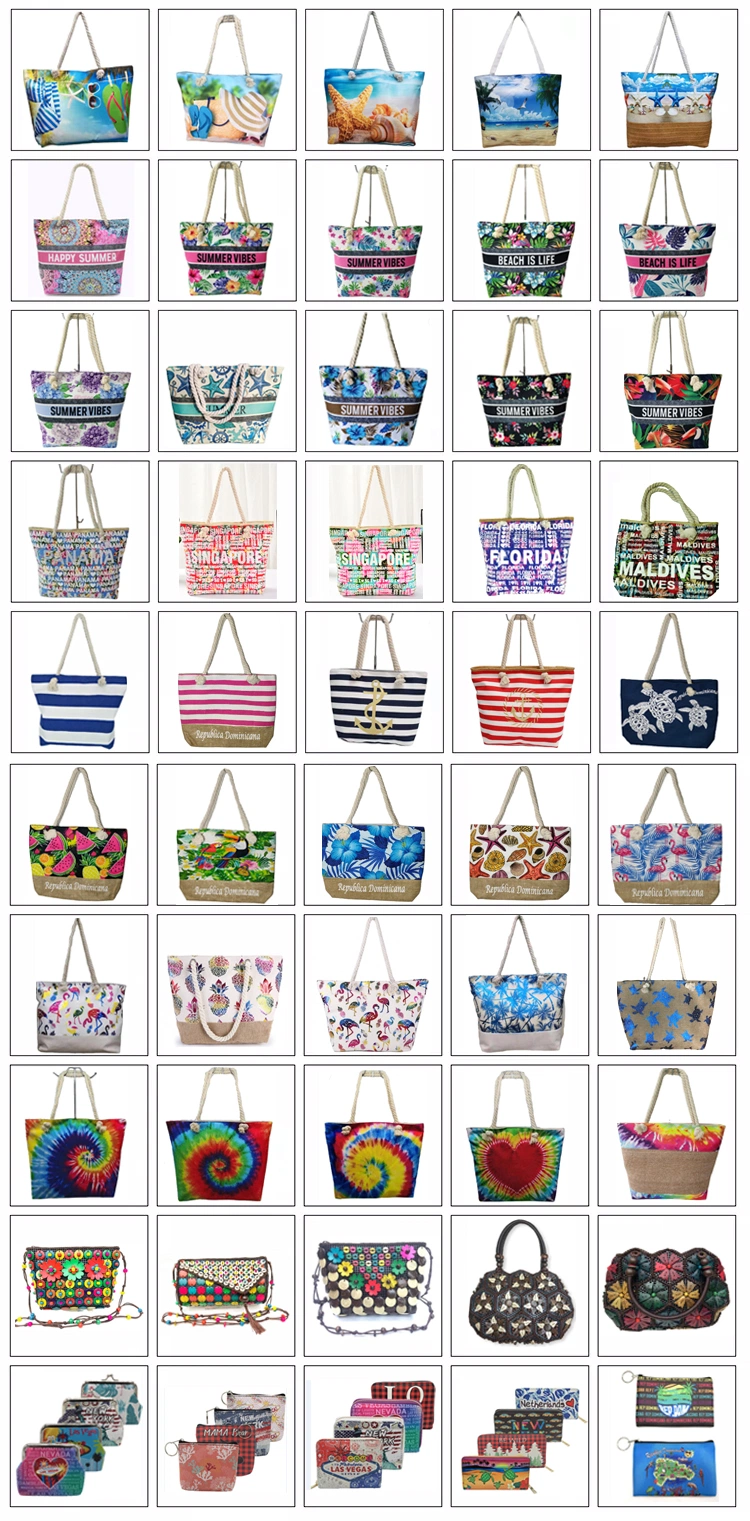 Wholesale Nautical Beach Bag Anchor Compass Starfish Turtle Seahorse Lighthouse Tote Bag