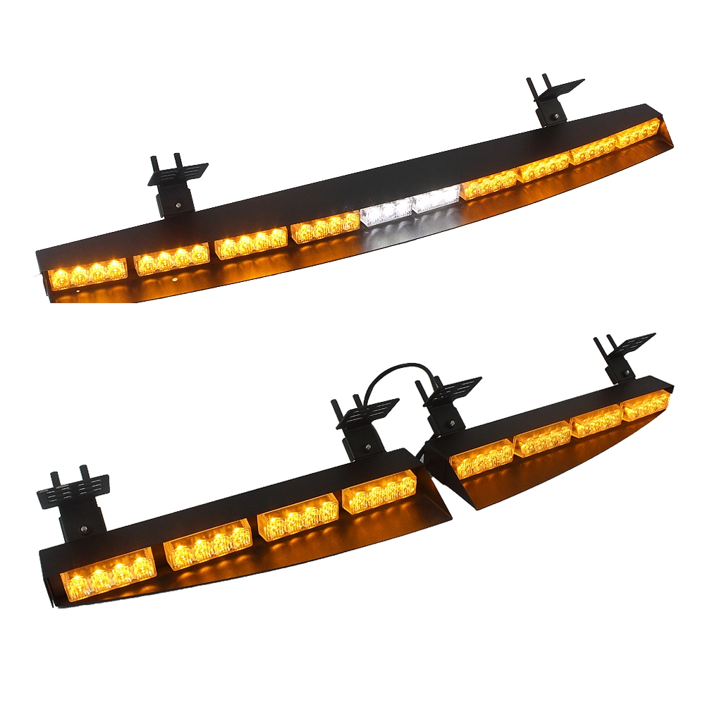 Haibang Black Aluminum Alloy Housing Amber LED Visor Windshield Light Bar