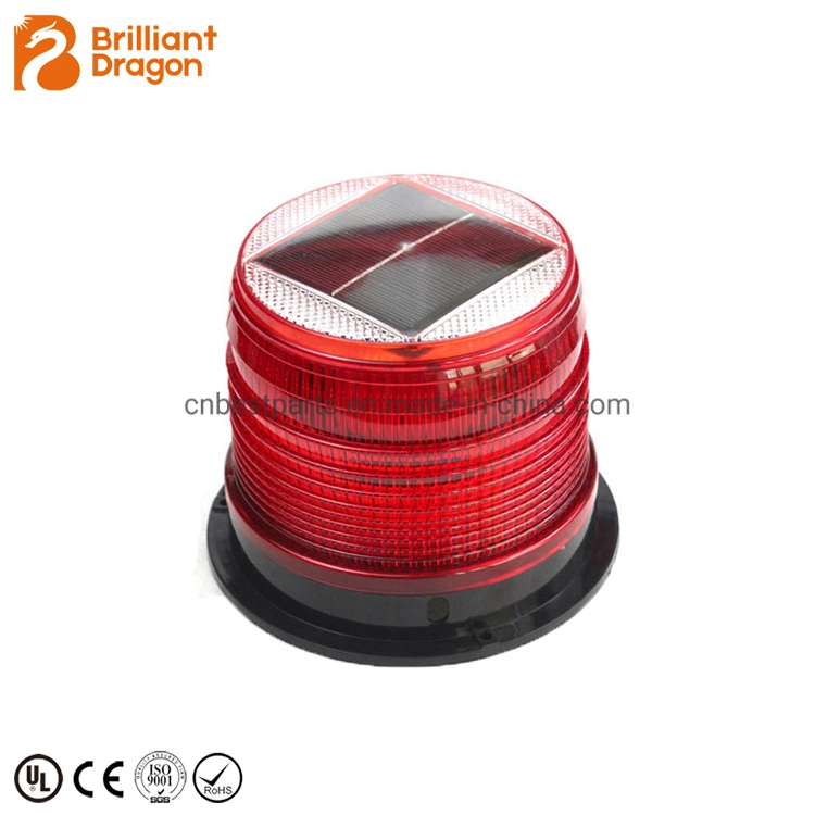 Bright Rotating Flashing Road Safety Caution Lamp Solar Powered LED Warning Traffic Signal Strobe Beacon Flare Strong Magnet LED Warning Stroboscopic Light