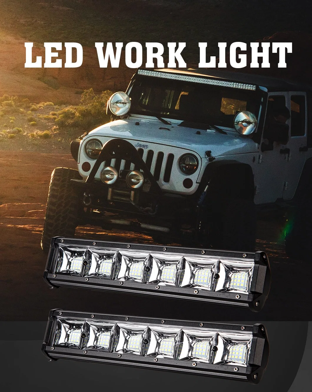 12V 24V Truck LED Light Bars Amber White Dual Color LED Light Bars