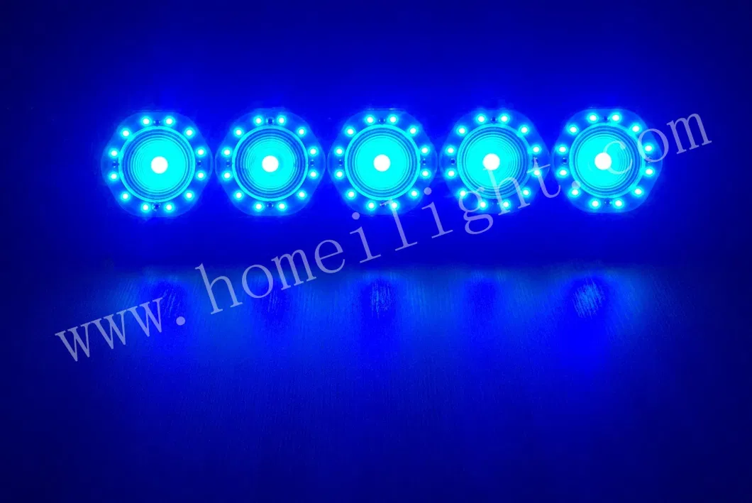 Colorful Auto Interior Decorative LED Atmosphere Lamp 5 Eyes Matrix Light Bar