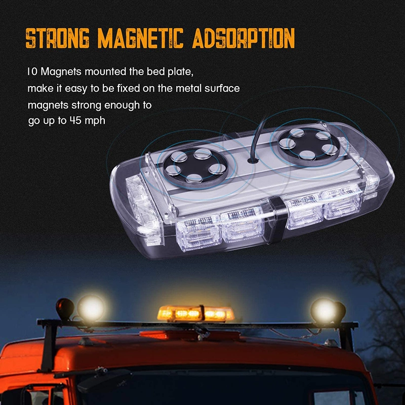 Wholesale Car Emergency Flashing Warning Beacon Lighting 18W LED Roof Top Mini Strobe Lamp Bar LED Road Traffic Safety Rechargeable Strobe Warning Light