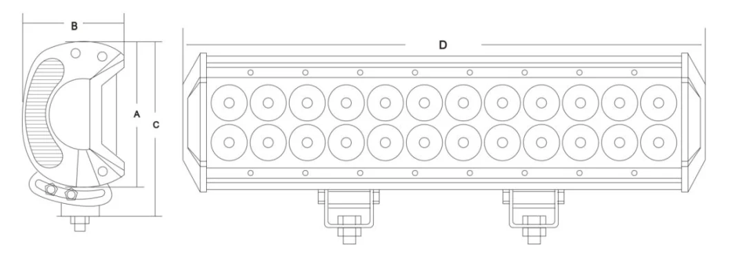 High Power 198W 30inch CREE 12V/24V LED Light Bar for Agricluture Marine Truck