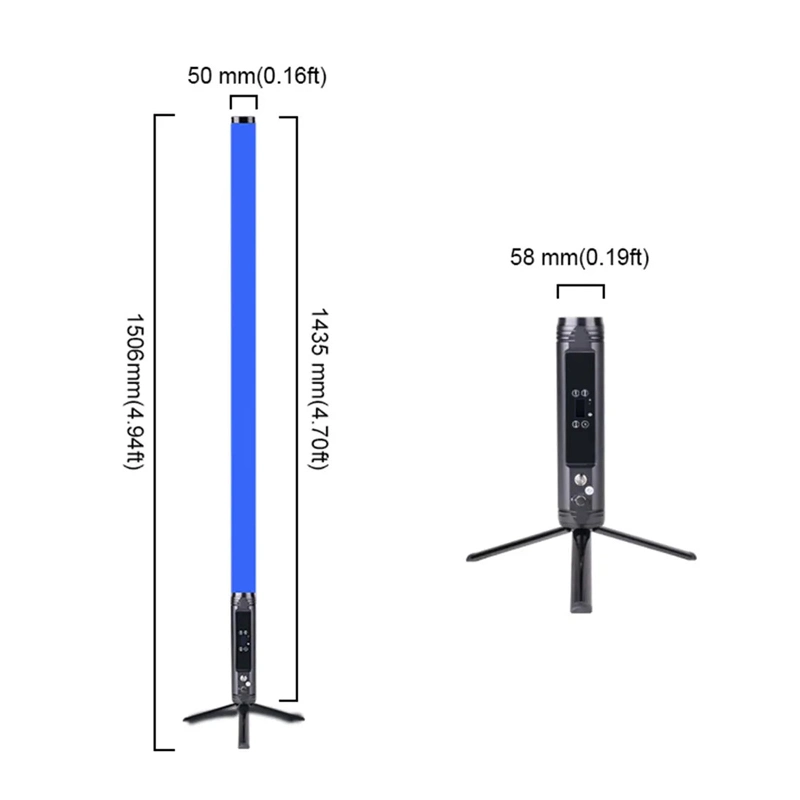 New Pixel Tube Lighting Waterproof Battery APP Remote Control DMX Wireless WiFi 360 Pixel Tube RGBWA 5in1 LED with Charge Case