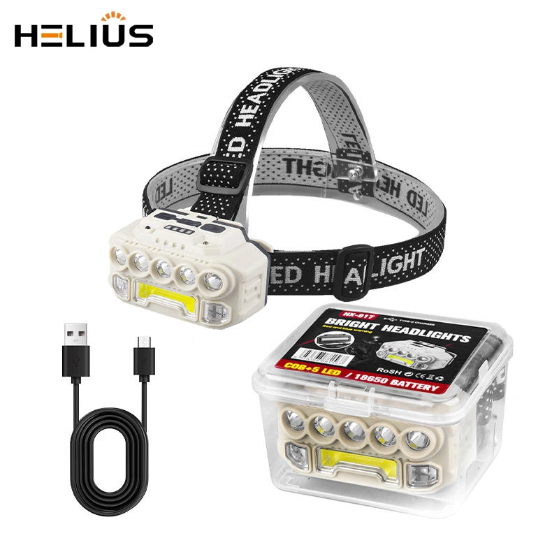 7*LED COB Portable Lightweight Bright Type-C Charging Headlamp Multifunction LED Headlight