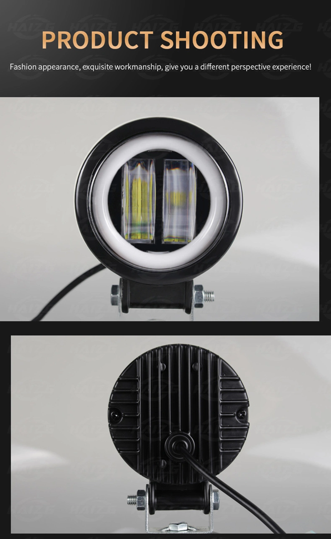 Haizg 20W Double Colored LED Work Light for Truck Auto Lighting System