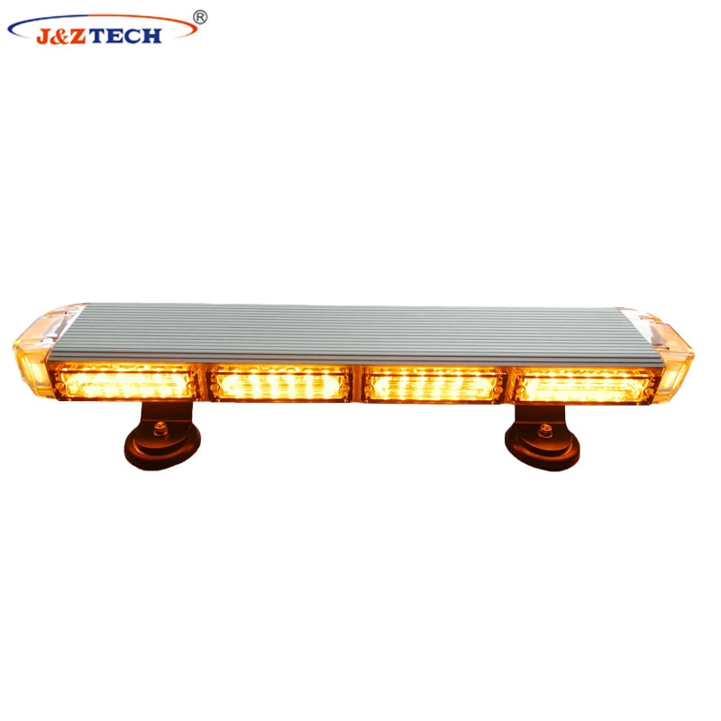 Car Red Blue Black Aluminum LED Strobe Emergency Light Bar