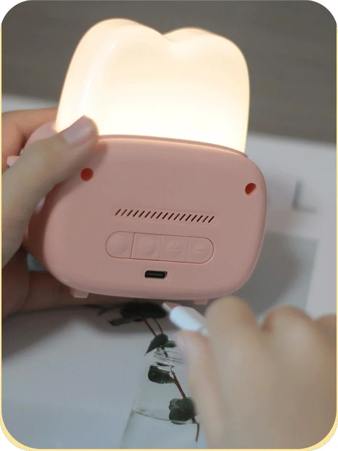 Simple Operation Cute Time Toaster Alarm Clock Multifunctional Night Light