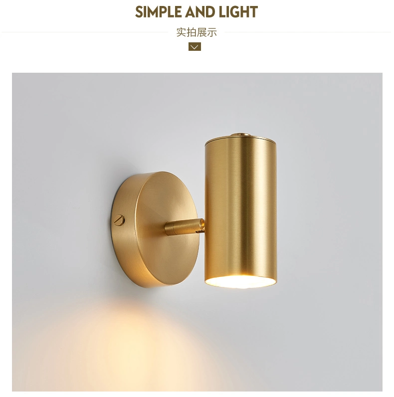 Masivel Factory Wholesale Price Indoor Spotlight Brass LED Wall Lamp