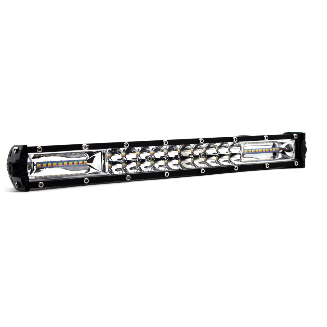 Mini Size L2s LED Light Bar 60W Combo Beam 10V-30V 2 Rows 3030 Chips Dual Color 6000K/3000K IP67 Waterproof Light Bar for SUV
