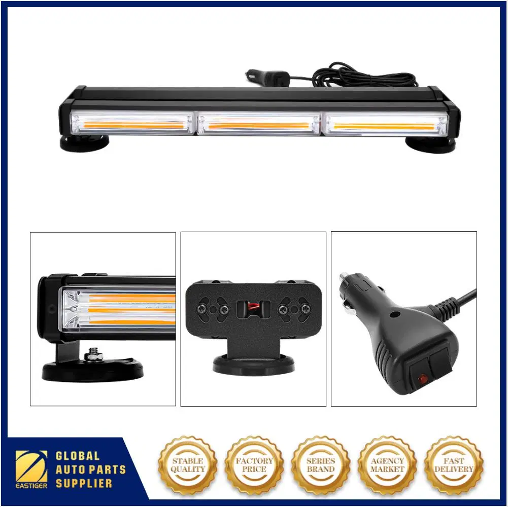 Yellow White 30 LED Strobe Light Bar Rooftop Double Side Emergency Warning