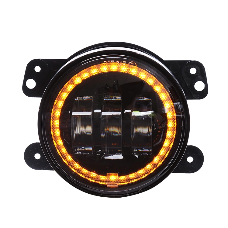 4 Inch LED Fog Lights W/White DRL LED and Amber Turn Signals LED Headlight for Jeep Wrangler