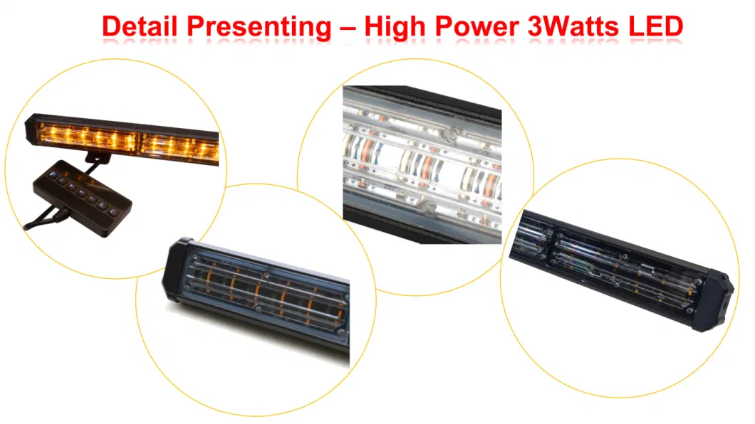 Ultra-Thin LED Flashing Traffic Advisor Light Bar