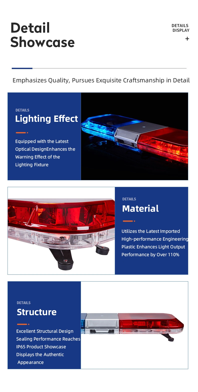 Senken Long LED Warning Light Bar for Ambulance and Police Car