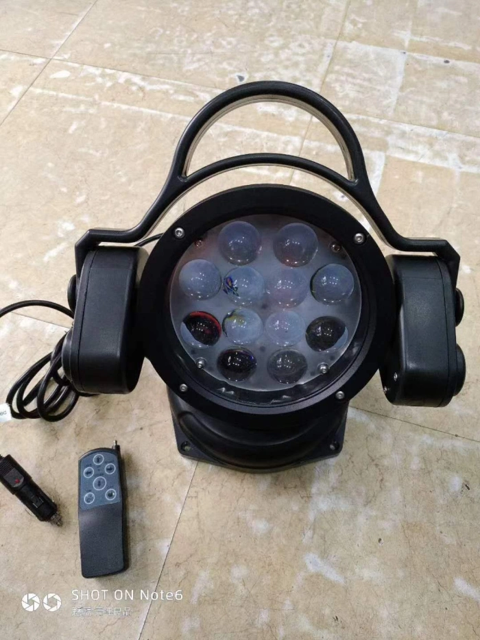 CE RoHS Headlight Finder Marine Martime IP68 Waterproof CREE LED 360 Degrees Remote Control 12V/24V LED Searchlight Faros LED Auxiliares LED Search Light
