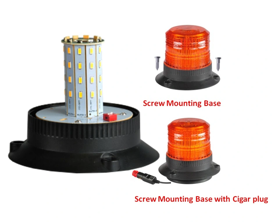 COB LED Octagonal Strobe Light DC10-30V 7 Flash Modes Emergency Warning Beacon Waterproof IP 65