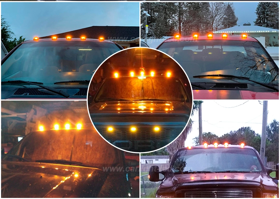 LED Headlight Roof Light Cab Top Roof Amber Warning Marker Light