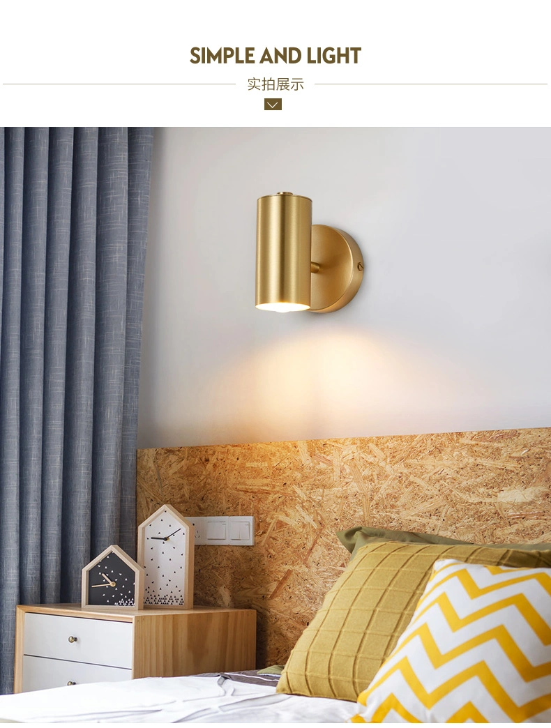 Masivel Factory Wholesale Price Indoor Spotlight Brass LED Wall Lamp