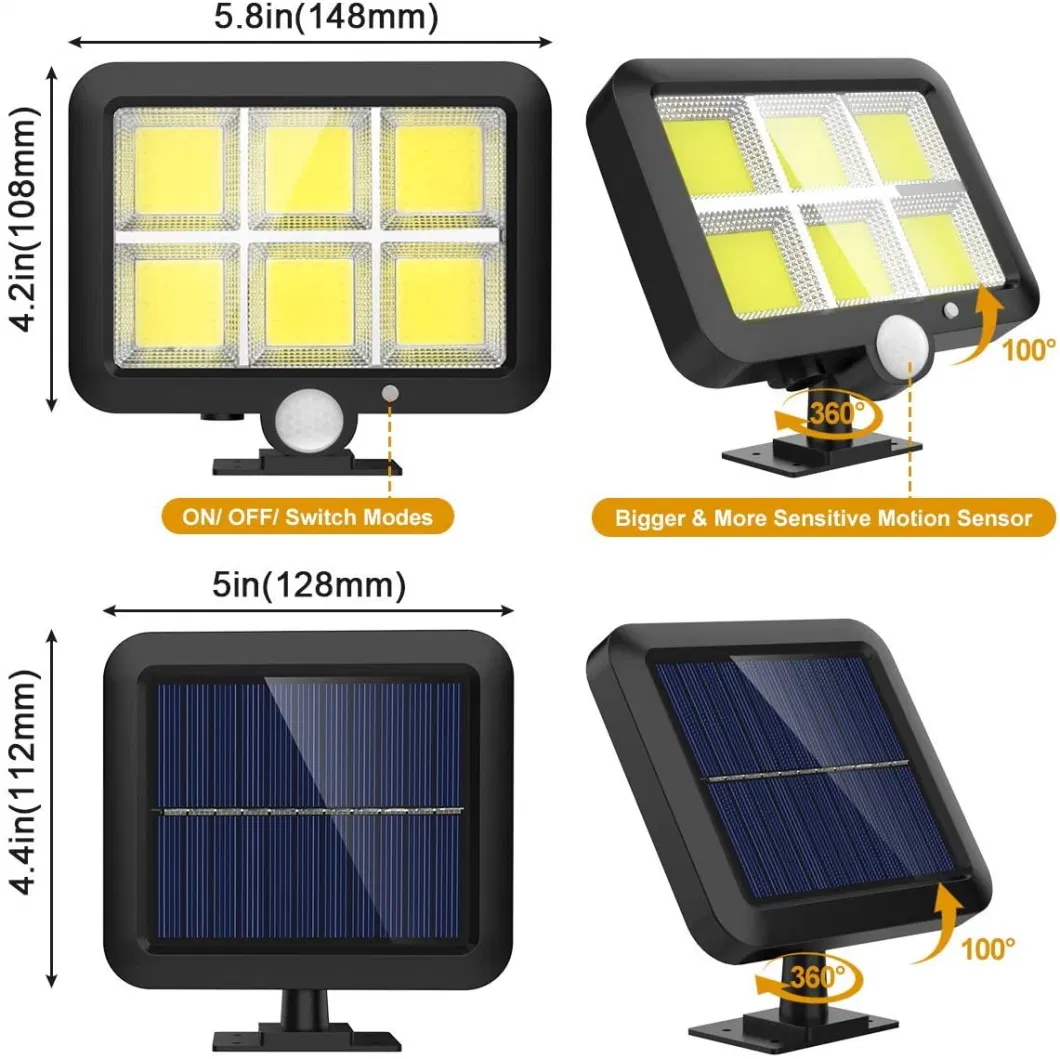 Wireless IP65 Waterproof Motion Sensor All in One Solar Spotlight