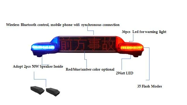 LED Lightbar with Double Sides Message Sign Tbd-A6