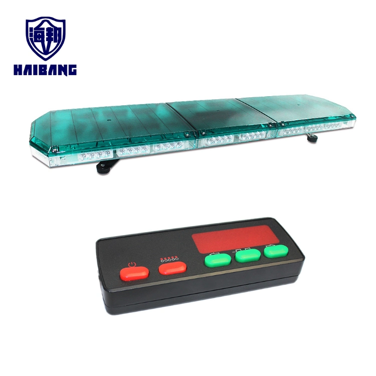 Green Cover Ambulance Warning LED Lightbar Rooftop Strobe Flashing Lightbar