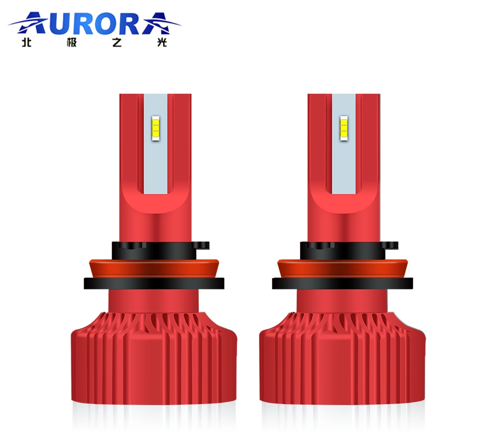 Aurora H7/H8/H9/H11/9005/9006 Red Headlights Auto LED Light Headlight 1+1 Design Car LED Headlight