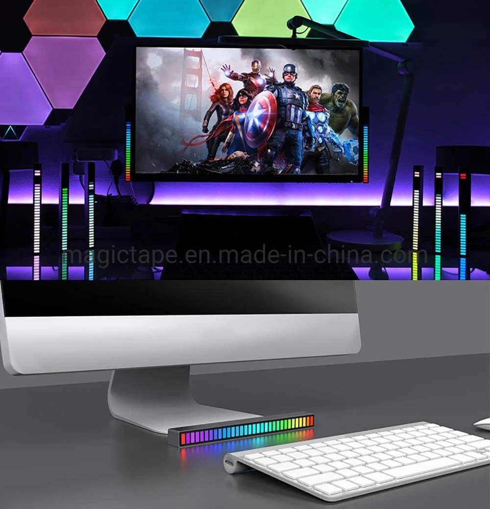 RGB Sound Control Lights LED Light Bar Music Rhythm Colorful Lamp Car Dashboard Desktop Decoration Lights Bar
