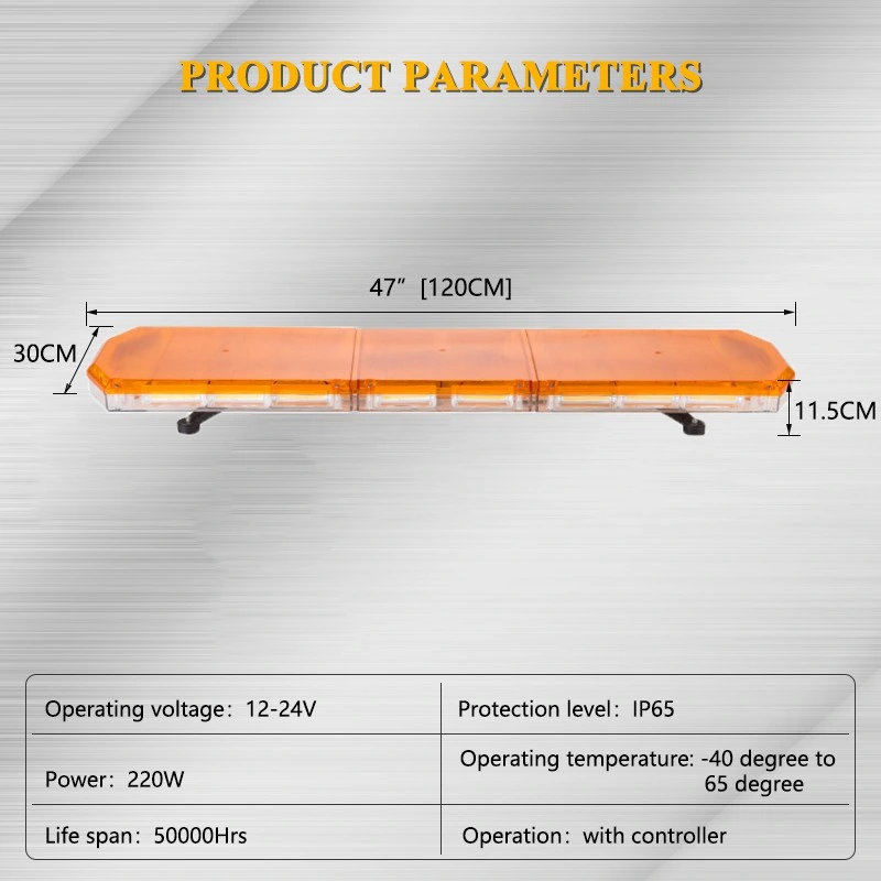 Amber LED Warning Light Bar for Tow Truck