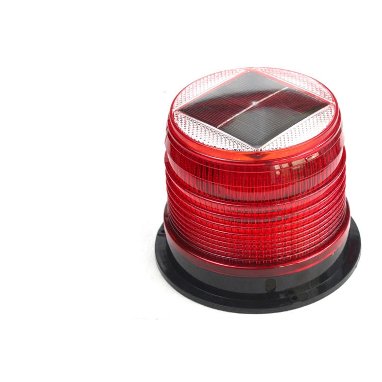 LED Solar Warning Light, Red Amber LED Srtoble Flashing Beacon Lights with Magnetic Traffic Roadside Safety Light