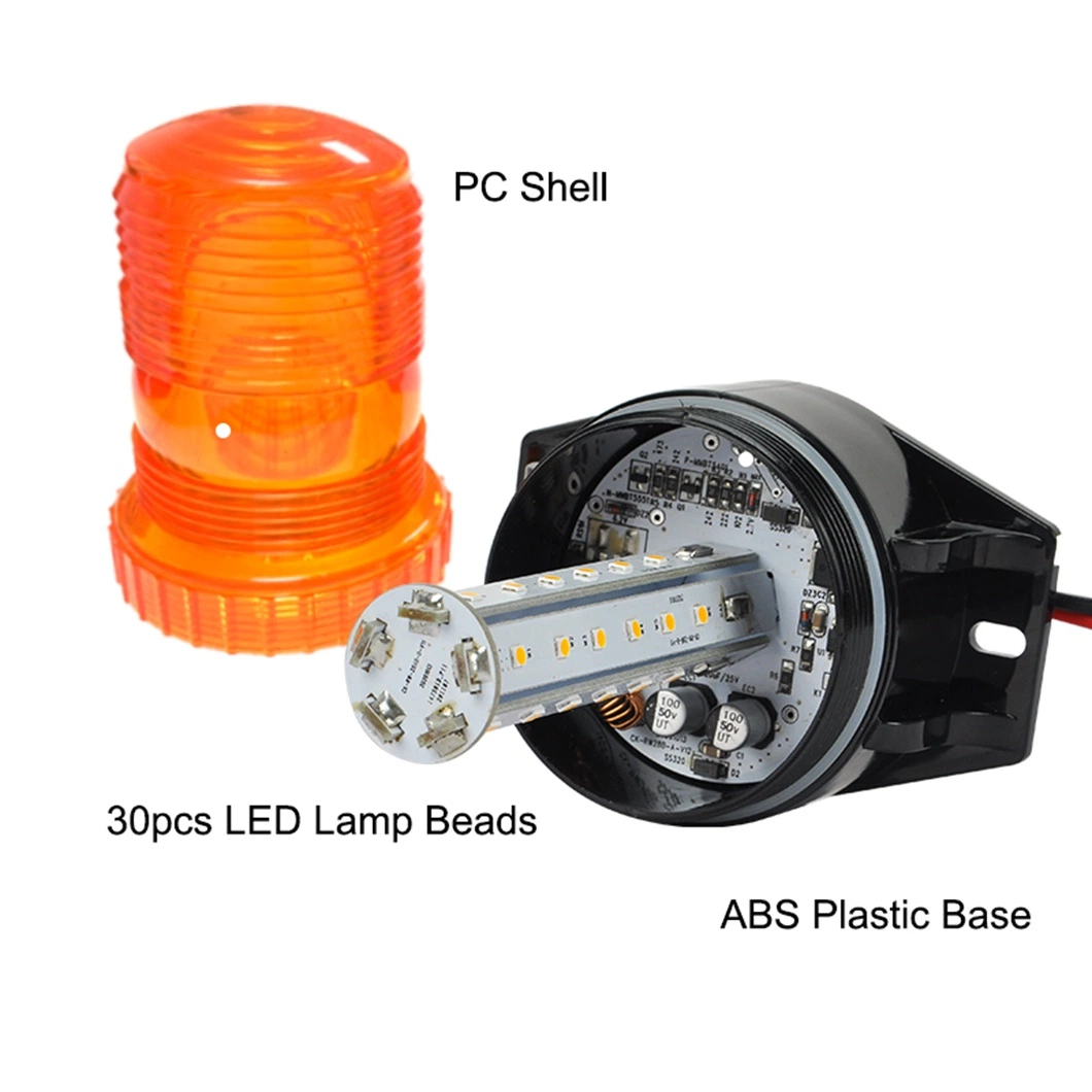 12V 60V Amber LED Alarm Strobe Beacon Warning Light for Forklift