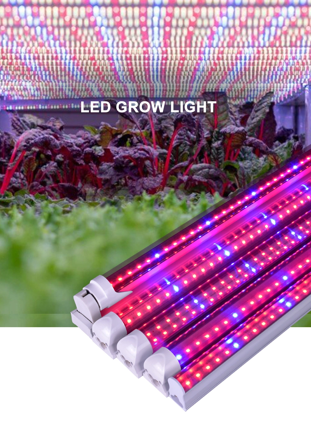 Ratio Customized 300-730nm Greenhouse Hydroponic Indoor Plants Veg Full Spectrum Sunlight LED Grow Light Bar