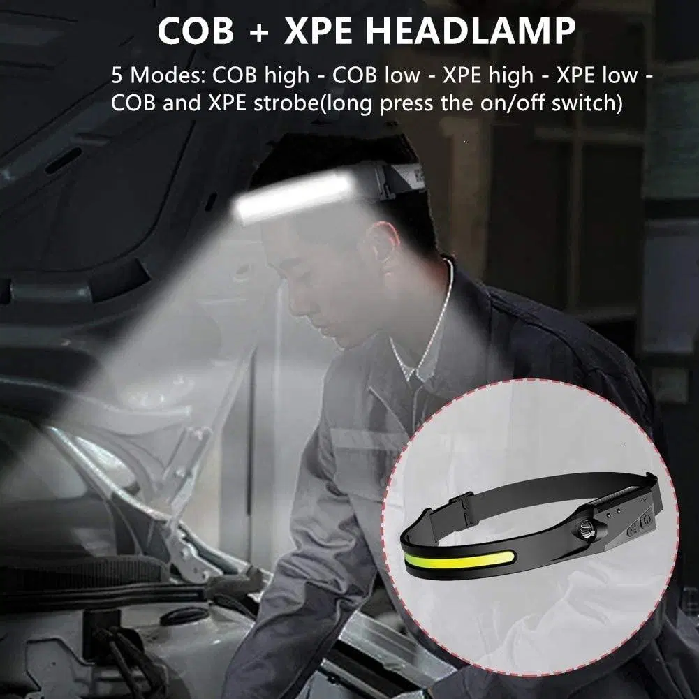 Lightingpass 1200mAh COB Head Lamp Torch Work Light