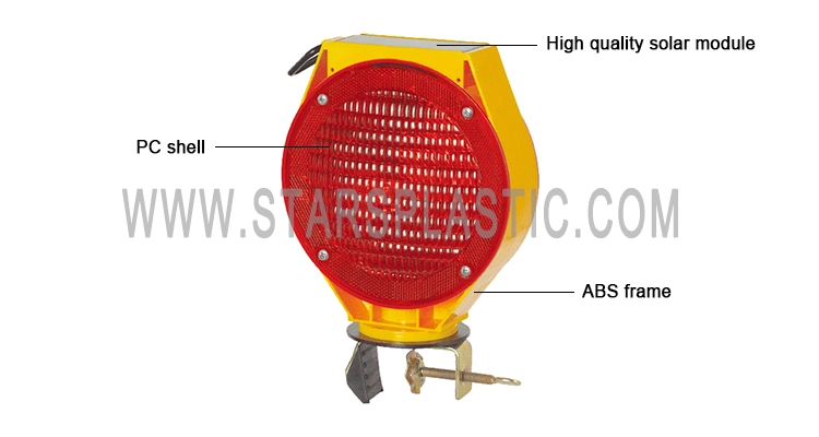 Solar LED Safety Warning Barricade Light