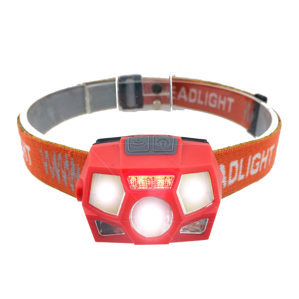 Sensor Switch Rechargeable Head Lamp 5 Flash Modes COB Headlight Outdoor Emergency LED Head Light