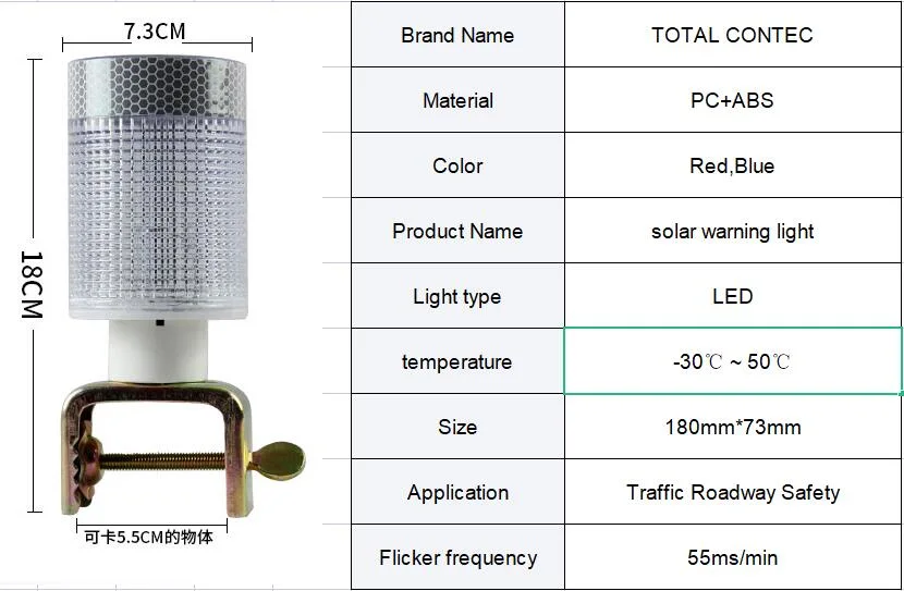 LED Road Hazard Solar Panel Warning Light Flashing Red Traffic Indicator Road Construction Safety Blinker Light Barricade LED Light