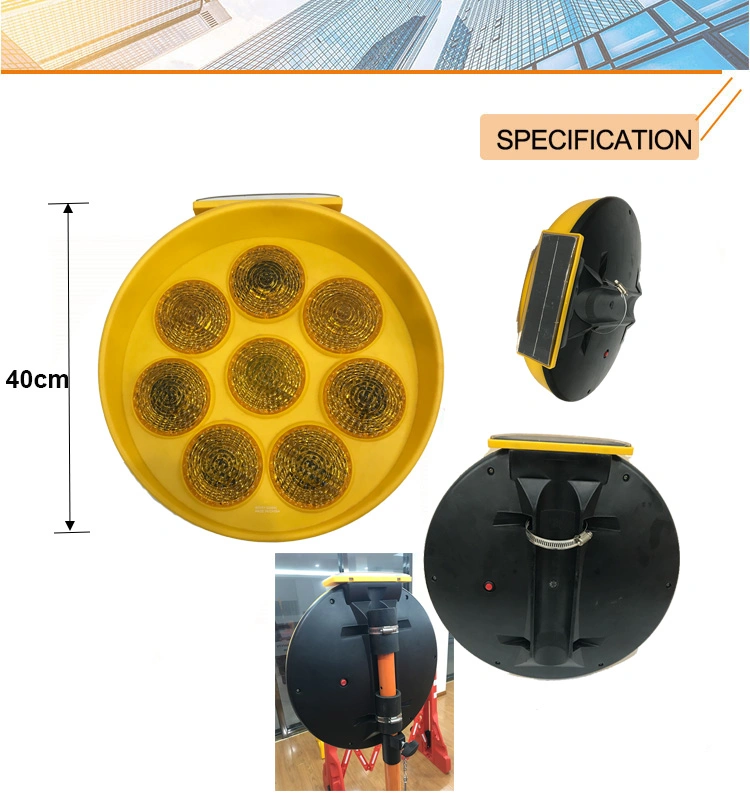 Outdoor Safety Warning LED Light Flashing Solar Sunflower