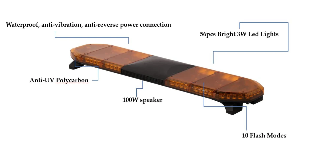 Full Size R65 SAE LED Warning Lightbar for Police Ambulance