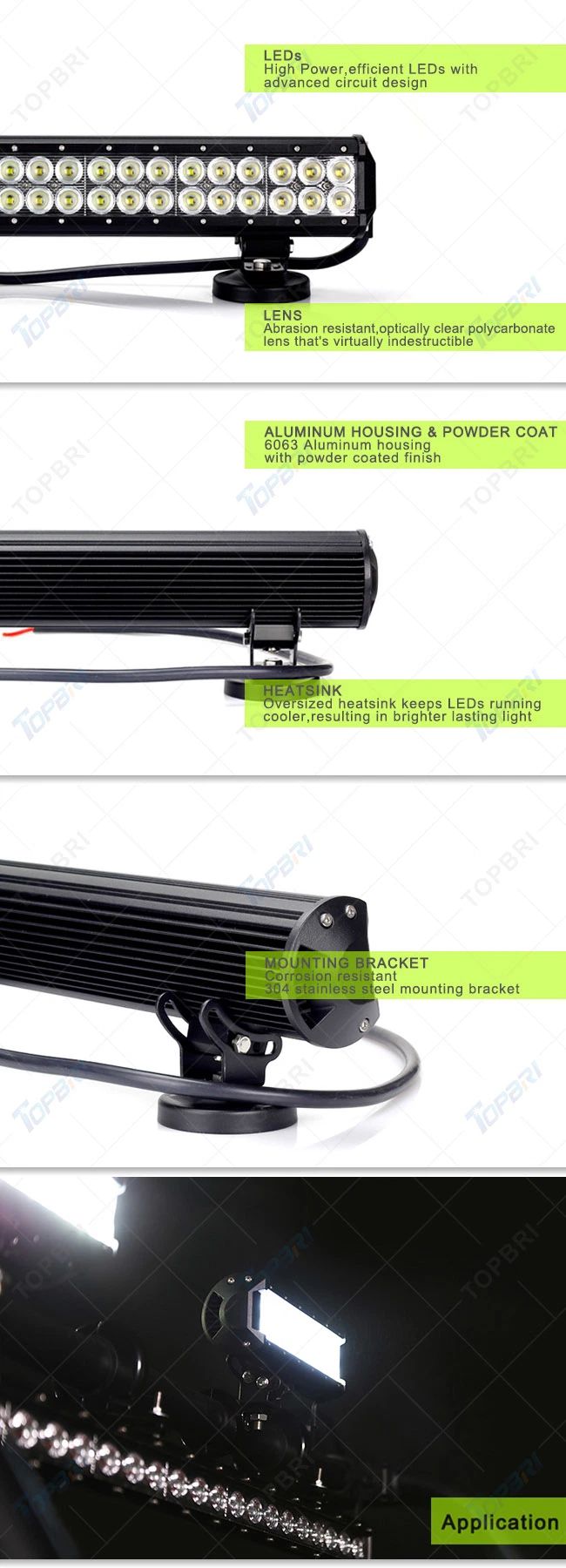 Ce Approved 108W Yacht LED Light Bar for Marine Boat