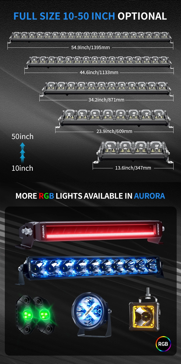 Aurora Evolve Offroad LED Light Bar Colorful RGB LED Lightbar