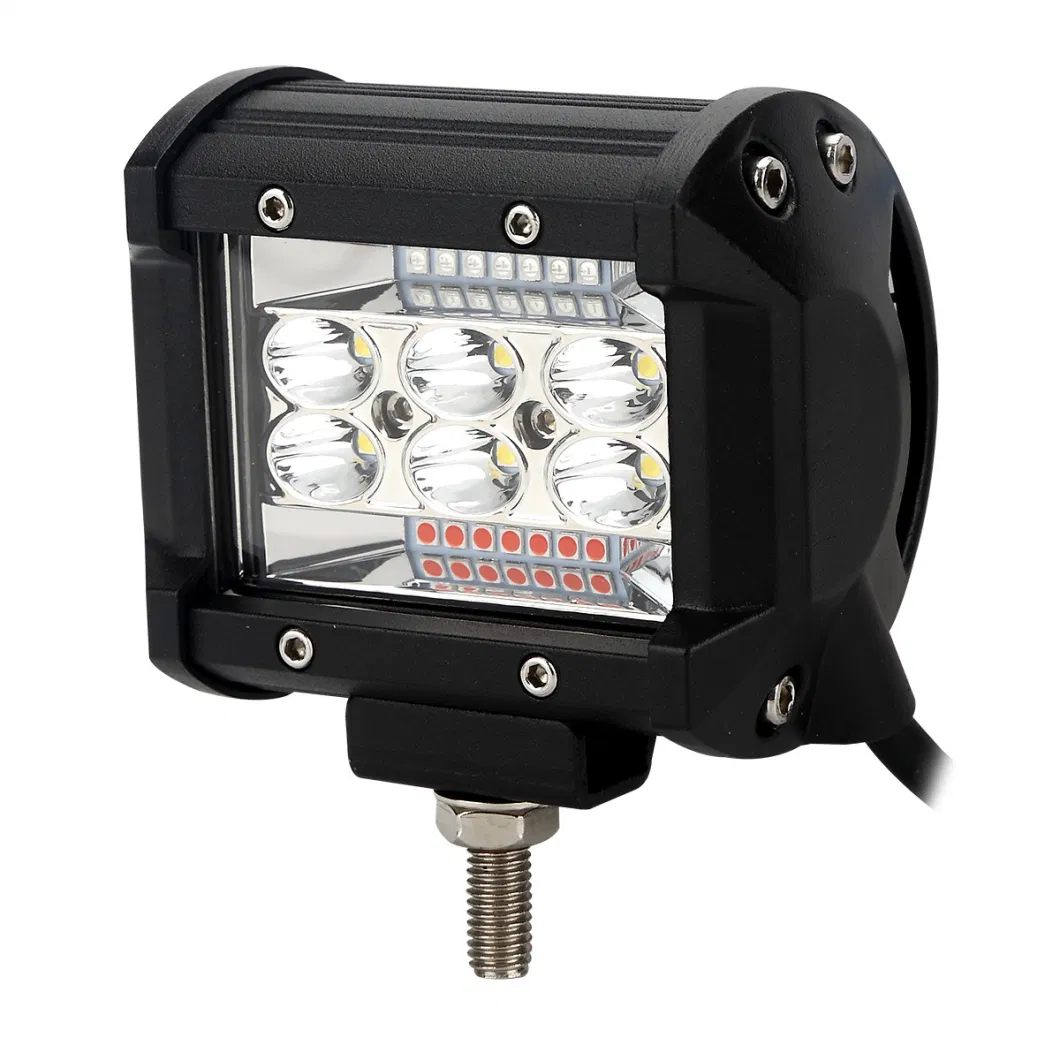 Tricolor Flash 4inch 20W 3030 LED Work Light Spot Beam for Truck ATV Offroad 4X4 Motorcycle Car Strobe LED Work Light Bar