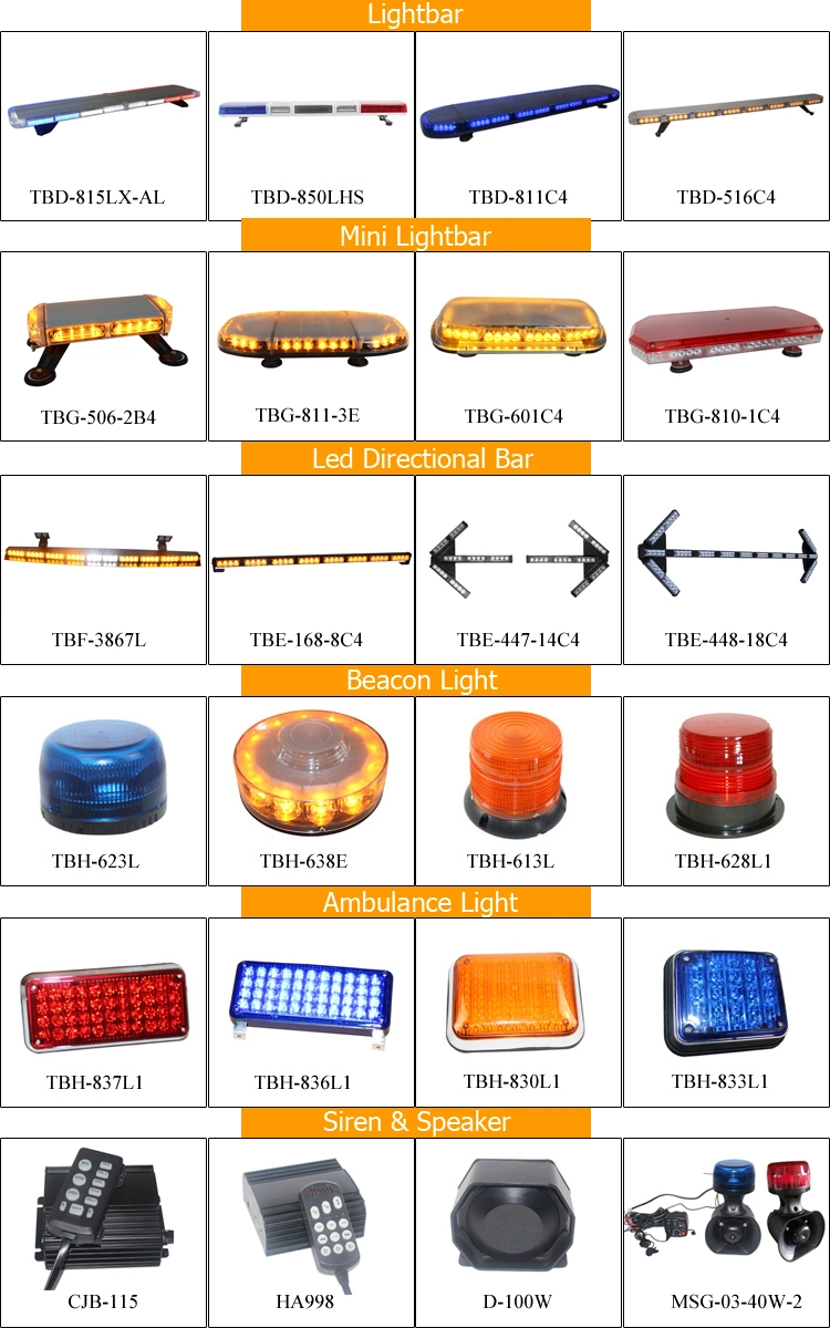 LED Strobe Emergency Car Top Roof Warning Light for Tow Fire Fighter Truck Series