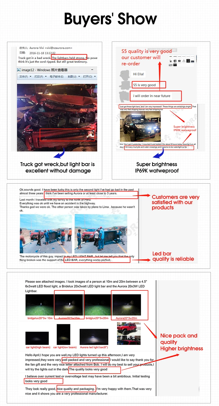 Accesorios De Camiones Truck for Jeep Wrangler Aurora Laser LED Light Bar