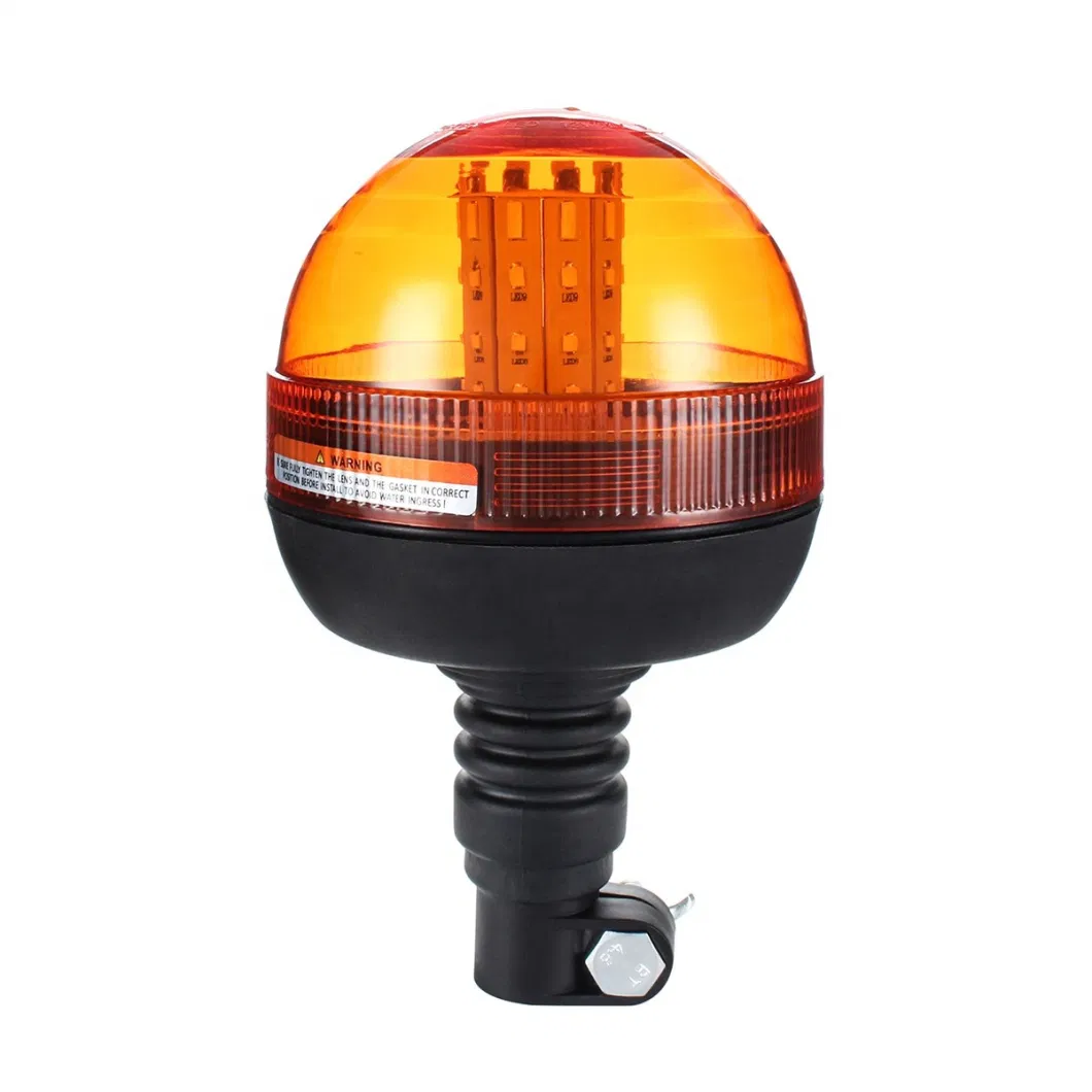 Super Bright Power LED Beacon 3W*8PCS LED DC12-24V Emergency Flashing Light Amber Warning Light with DIN Pole Mount