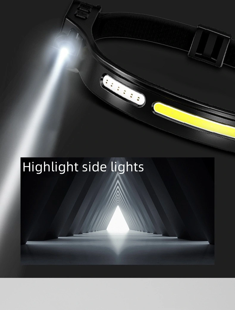 Mini Multi-Functional Glare Sensor Headlight COB Outdoor Adventure Fishing Light
