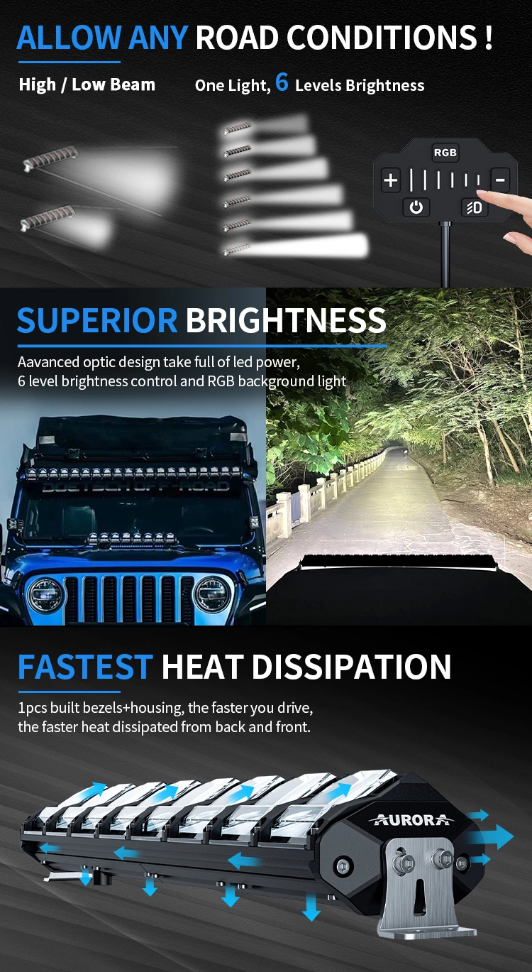 Rigid Industries RGB 20 30 40 50 Inch Offroad LED Light Bar